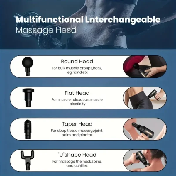 massage gun adjustable heads