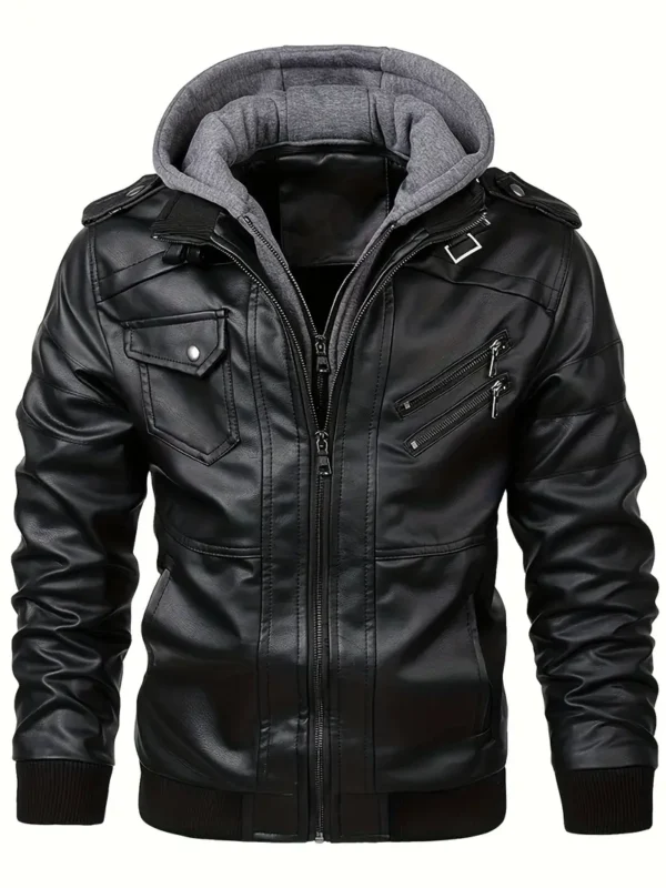 Mens PU Leather Jacket